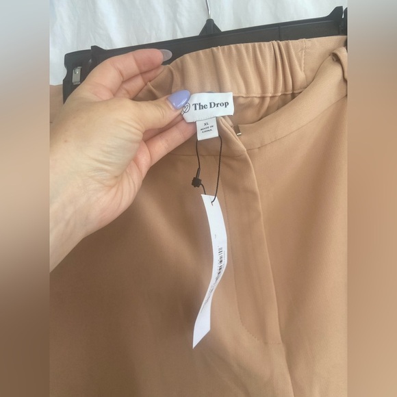 The Drop Women's Abby Flat Front Pant, Praline Size XL NEW - Picture 7 of 15